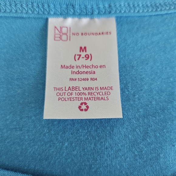 ROYAL BLUE Criss Cross V-Neck Short Sleeve T-Shirt Jr Sz 7/8 NWT - Picture 7 of 7